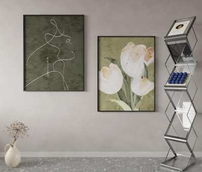 现代装饰画组合3D模型下载